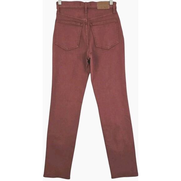Madewell ~Woman Size 25~ Brown/Red Stovepipe Jeans Full-Length High Rise NWT. - Picture 3 of 16